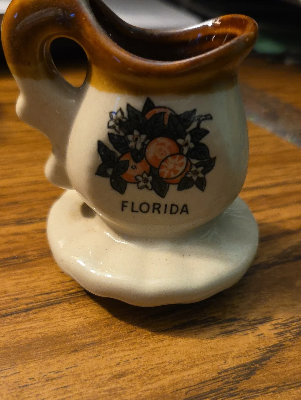 Florida Orange Blossom Mini Ceramic Pitcher